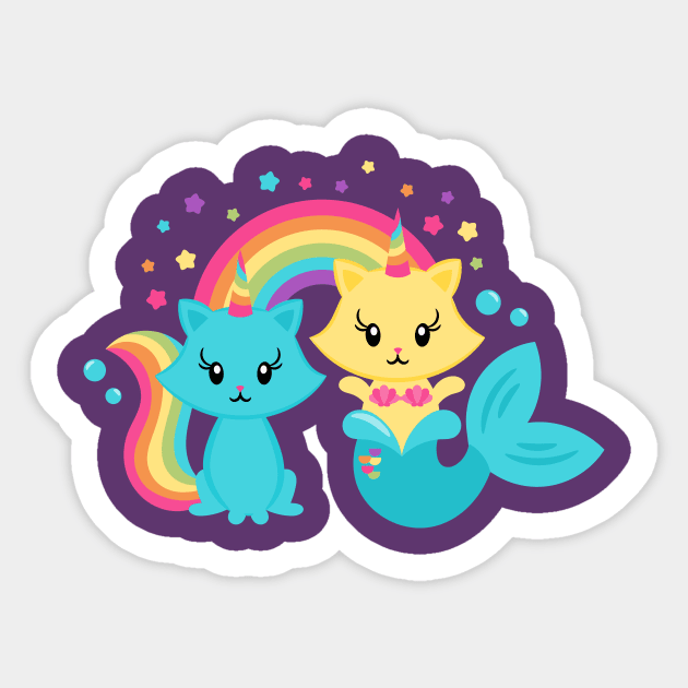 Meowgical Kittens Sticker by JessicaSawyerDesign